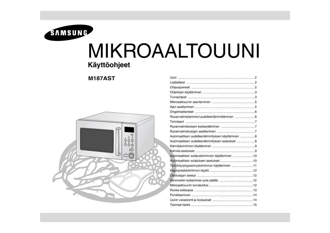 Samsung M187AST/XEE manual Mikroaaltouuni 