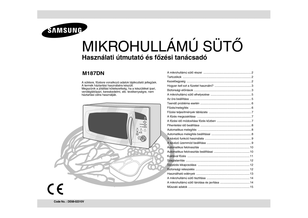 Samsung M187DN-1S/XEH manual Microwave Oven 