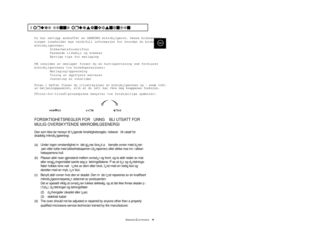 Samsung M1974, M1914 manual Bruke denne bruksanvisningen, Viktig Merk 