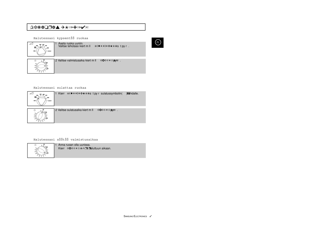 Samsung M1974 manual Pikaopas M1914, Halutessasi säätää valmistusaikaa 