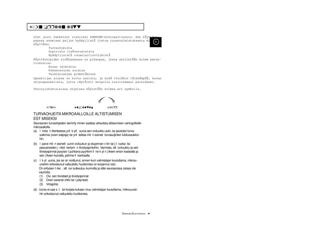 Samsung M1974, M1914 manual Tämän oppaan käyttö, Tärkeää Huomautus 