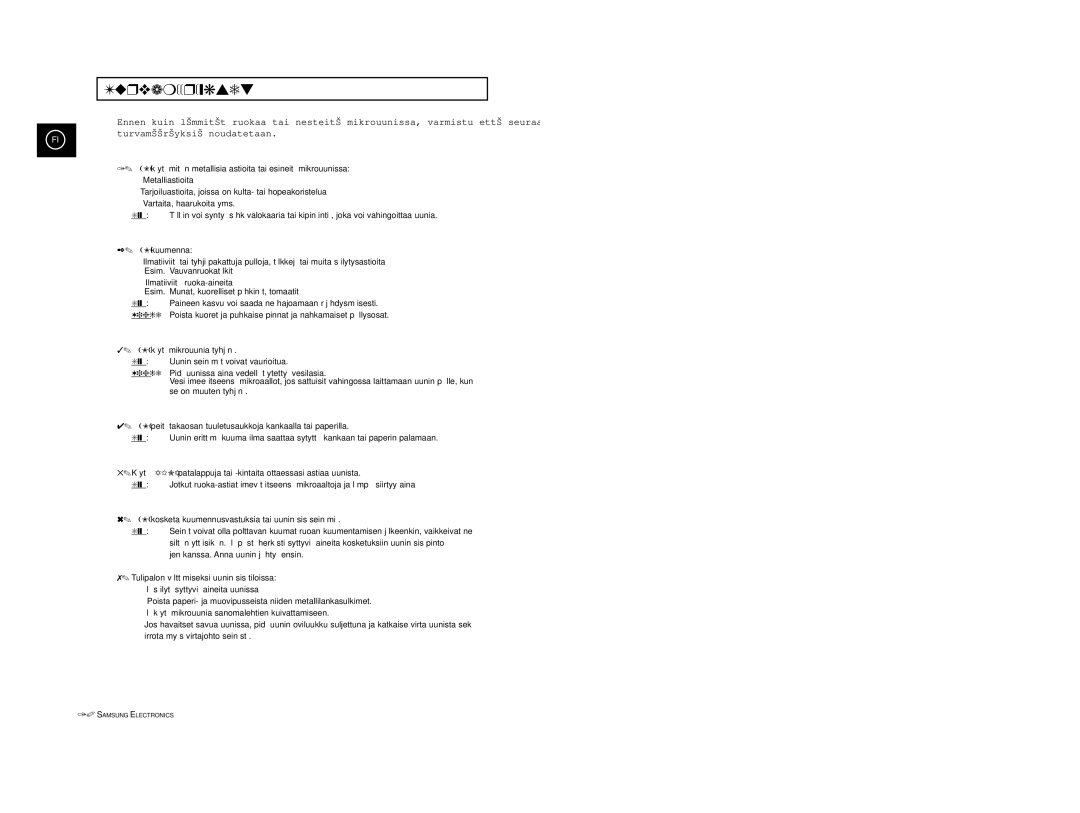 Samsung M1914, M1974 manual Turvamääräykset 