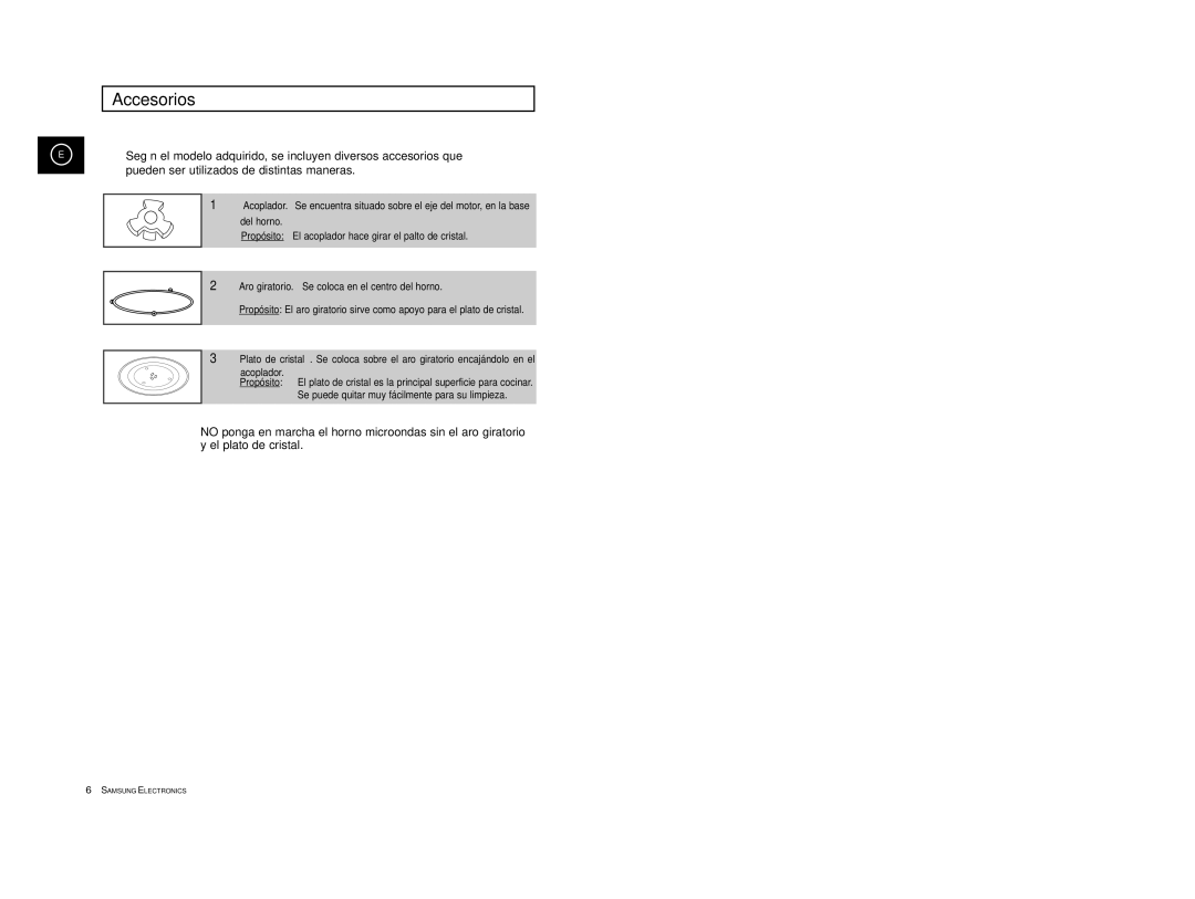 Samsung M1914/XEC manual Accesorios 