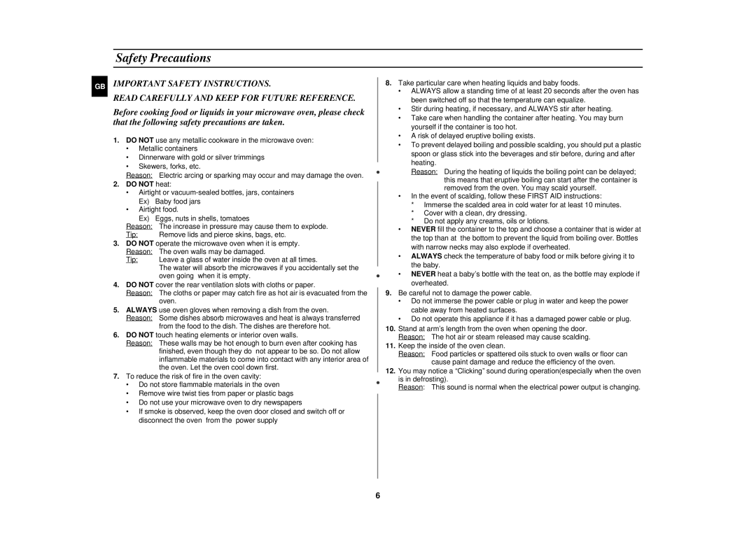 Samsung M1927N-5/BOL, M1927N/BOL manual Safety Precautions, Do not heat 