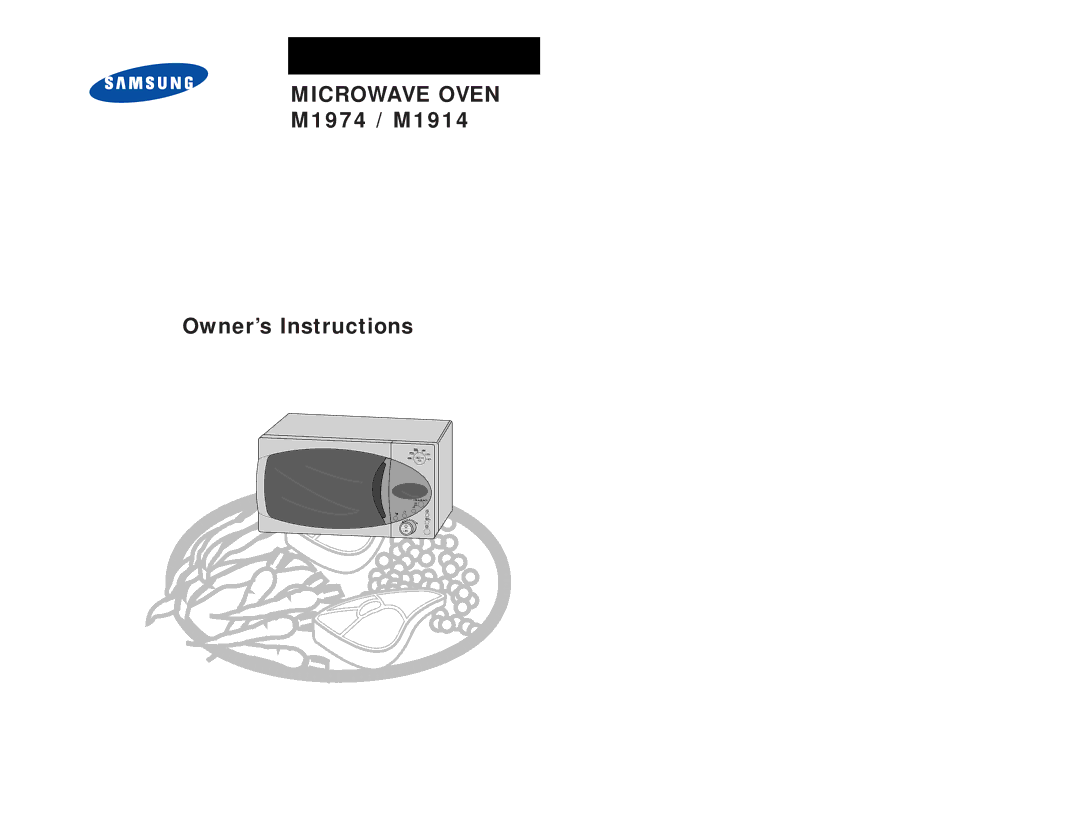 Samsung M1974/XEG, M1974-S/XEG, M1974-C/XEG manual Microwave Oven 