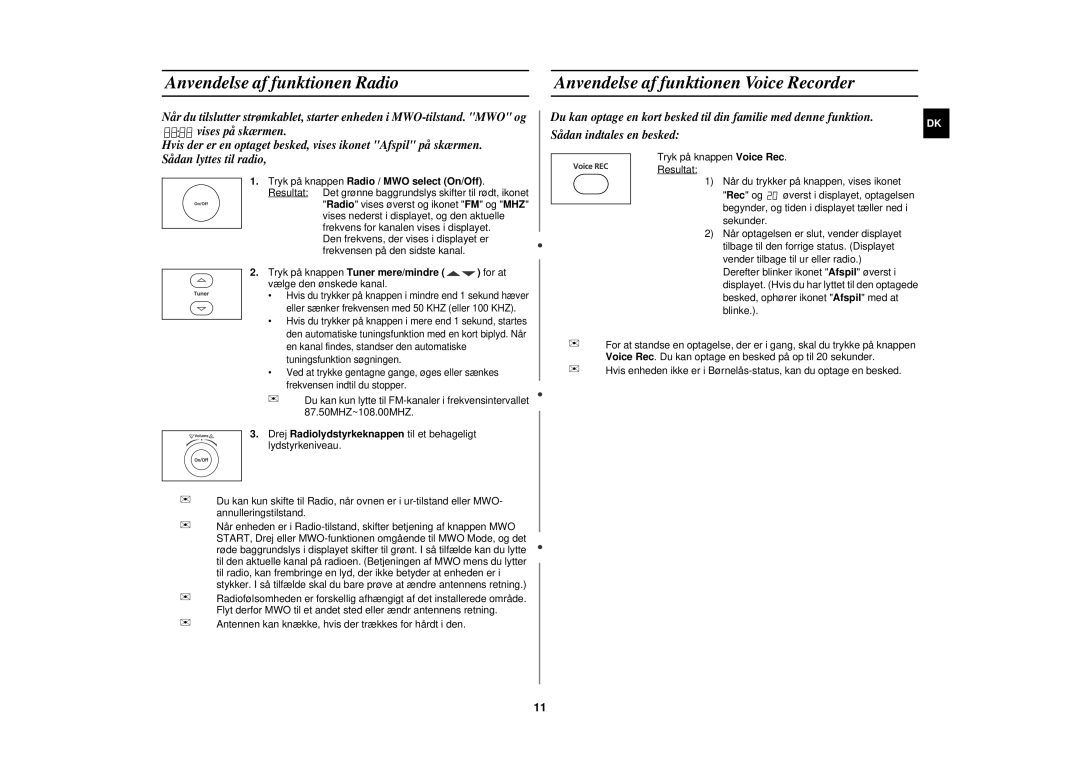 Samsung M197DF-5/XEE manual Antennen kan knække, hvis der trækkes for hårdt i den 