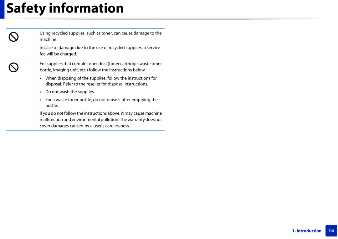 Samsung M202x manual Safety information 