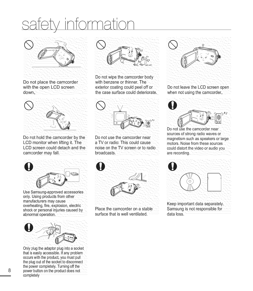 Samsung M20BN, M20SN user manual Nforrn t on 