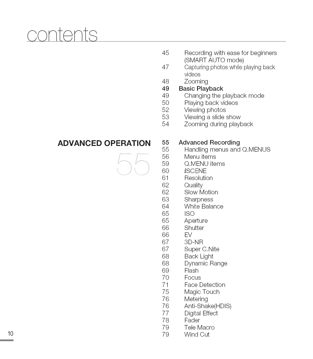 Samsung M20BN, M20SN user manual Advanced Operation 