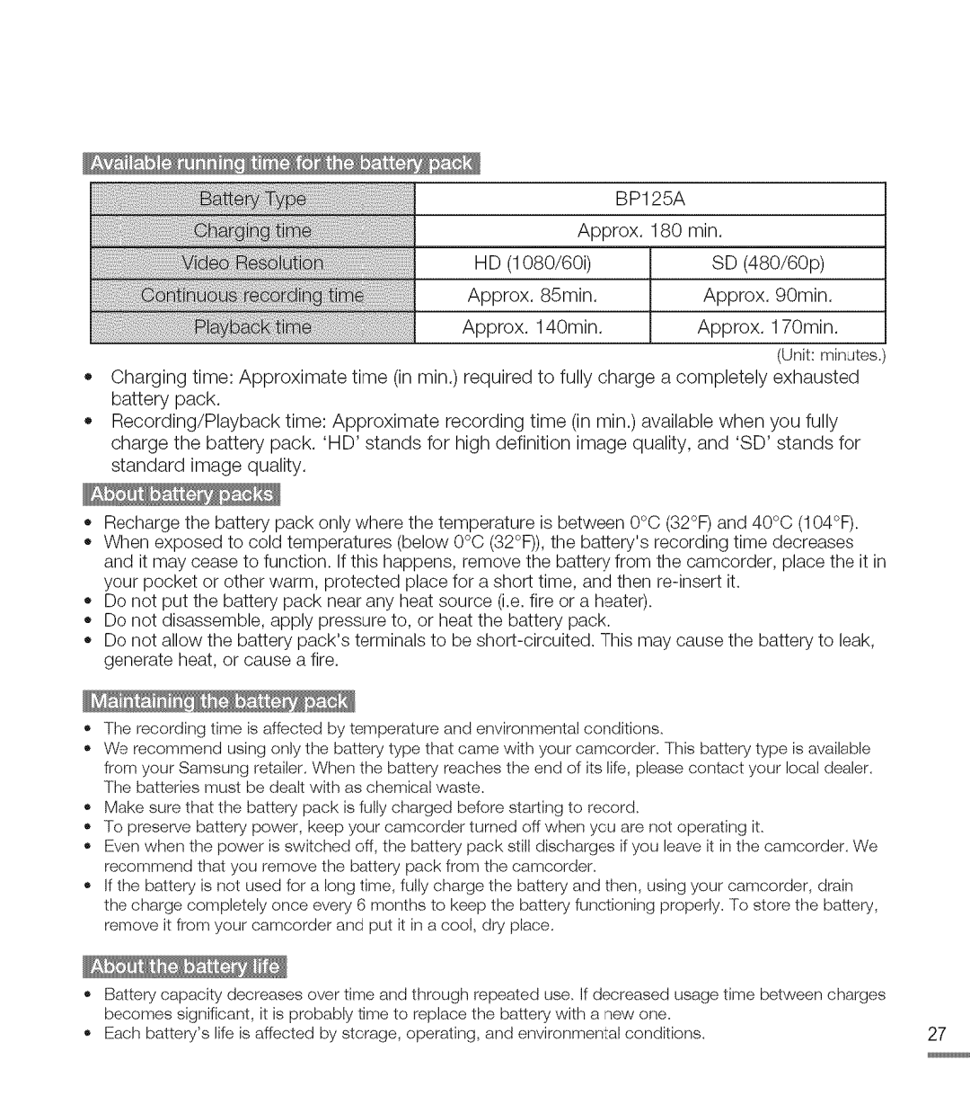 Samsung M20SN, M20BN user manual 