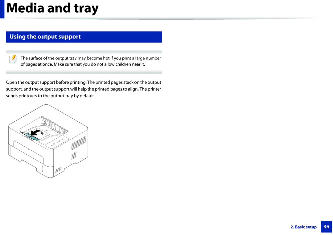 Samsung M282x, M262x, SLM2625DXAC, SLM2825DW manual Using the output support 