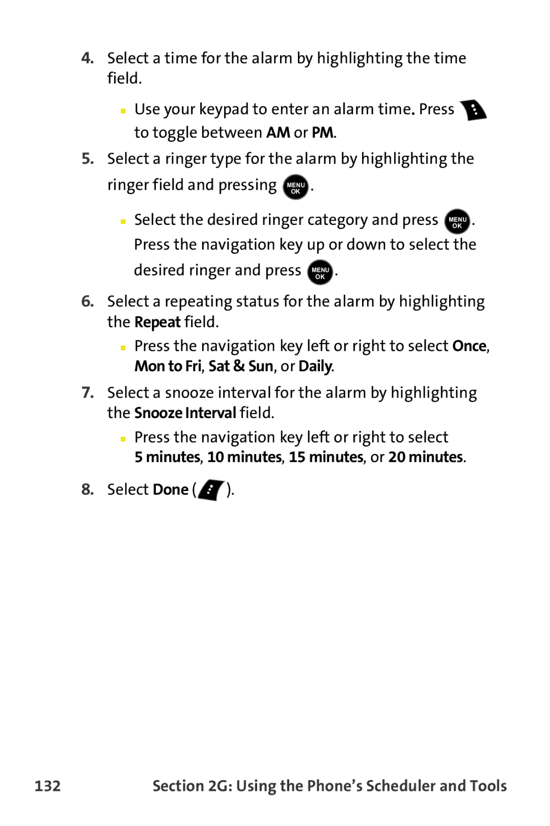 Samsung M510 manual Minutes, 10 minutes, 15 minutes, or 20 minutes, 132 