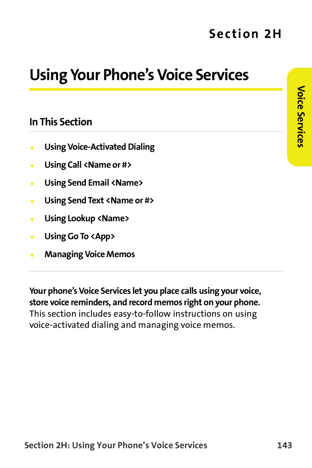 Samsung M510 manual Using Your Phone’s Voice Services 143 