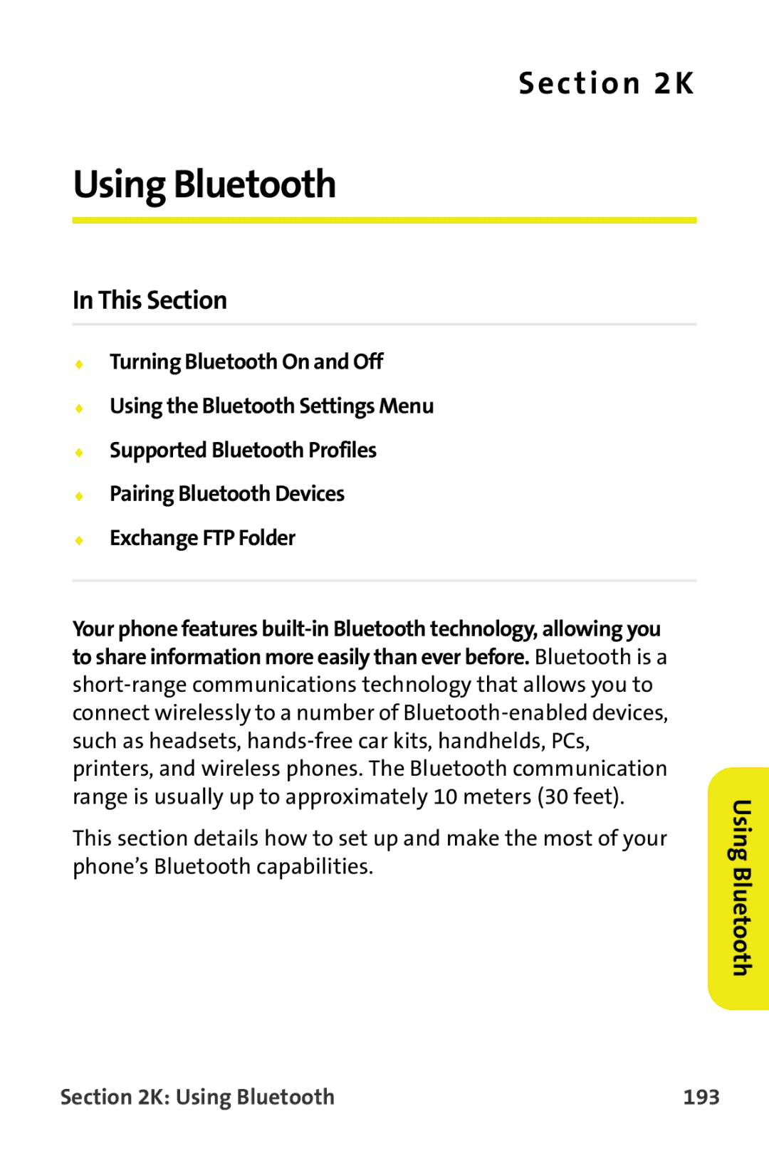 Samsung M510 manual Using Bluetooth 193 