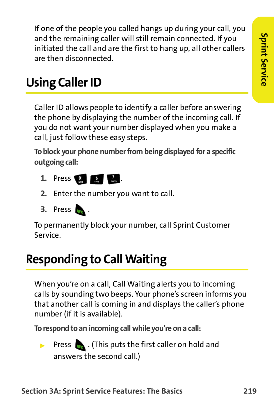 Samsung M510 manual Using Caller ID, Responding to Call Waiting, To respond to an incoming call while you’re on a call 