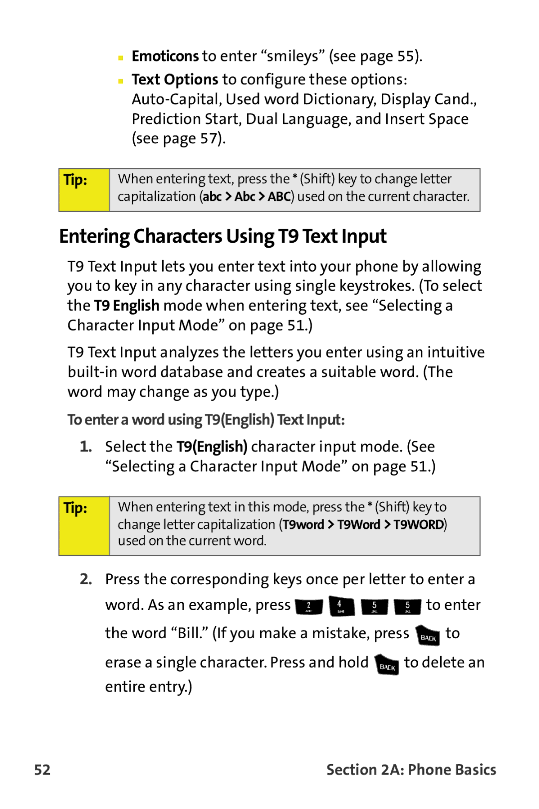 Samsung M510 manual Entering Characters Using T9 Text Input, To enter a word using T9English Text Input, To delete an 