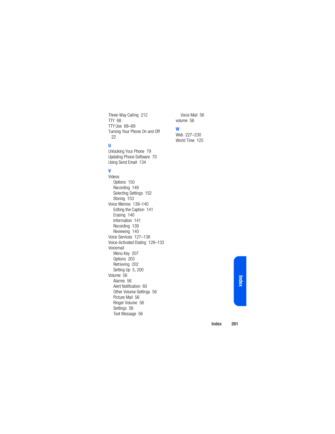 Samsung M520 manual Index 