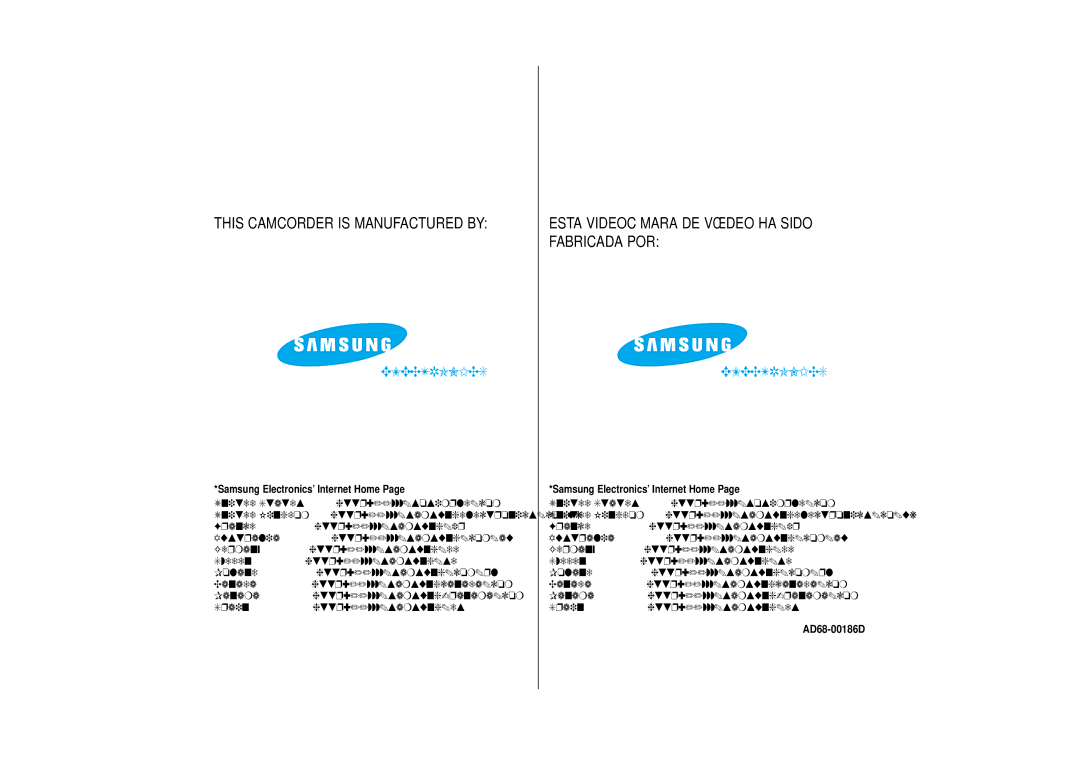 Samsung SCM51, M53, M52 manual Samsung Electronics’ Internet Home, AD68-00186D 