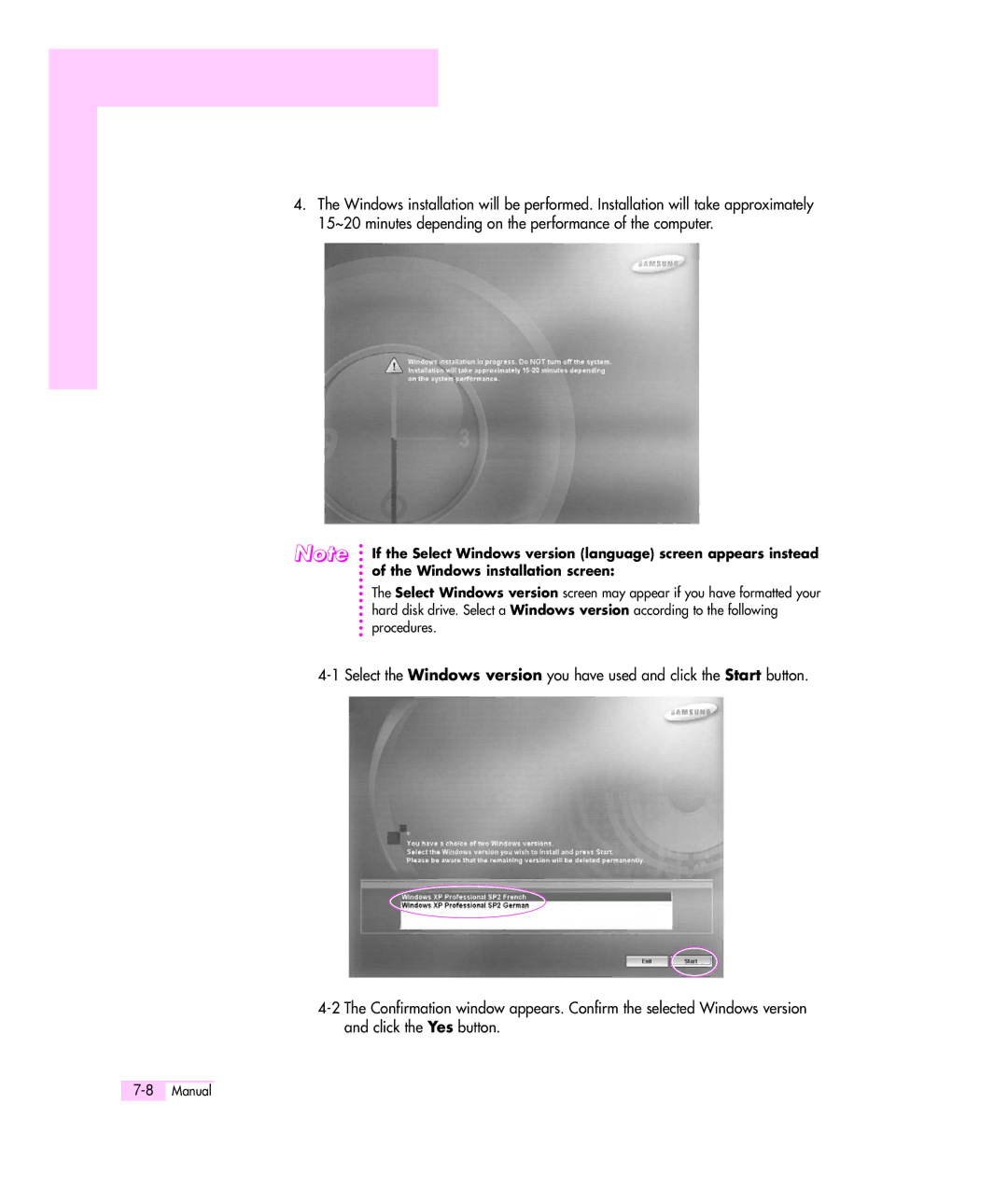 Samsung M55 manual 8Manual 