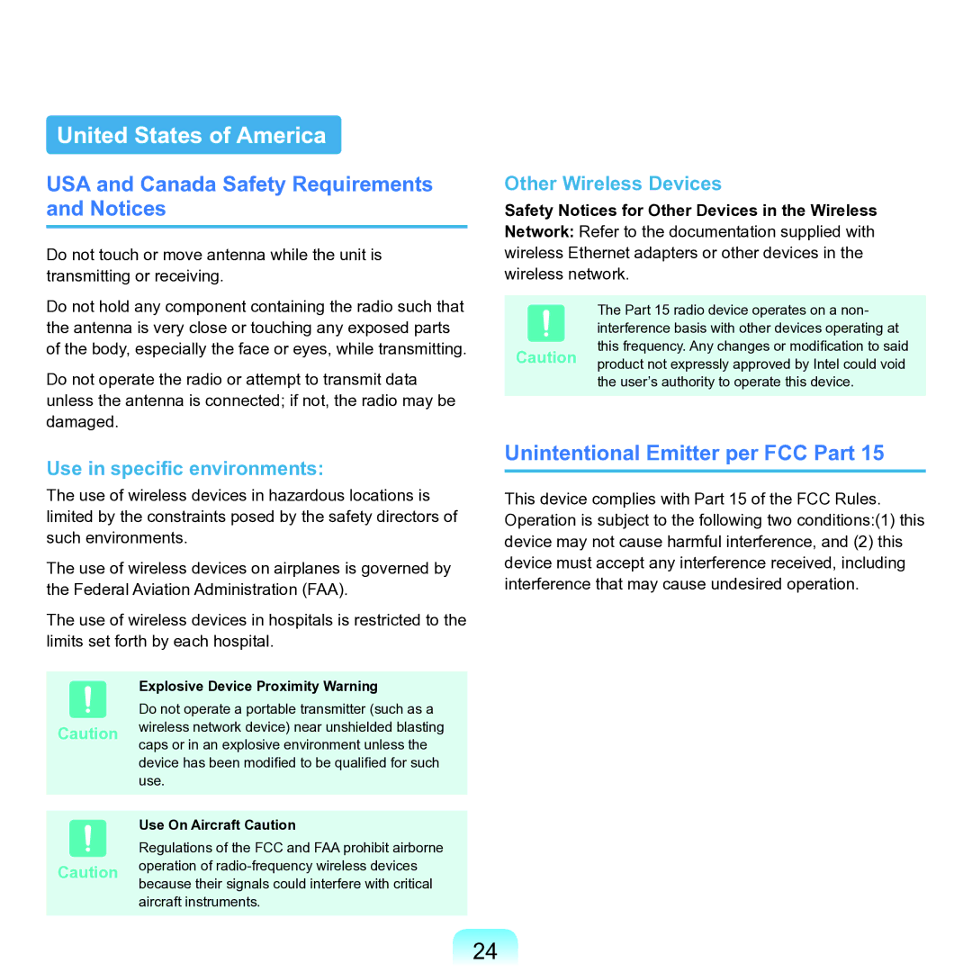 Samsung M60 United States of America, USA and Canada Safety Requirements and Notices, Unintentional Emitter per FCC Part 