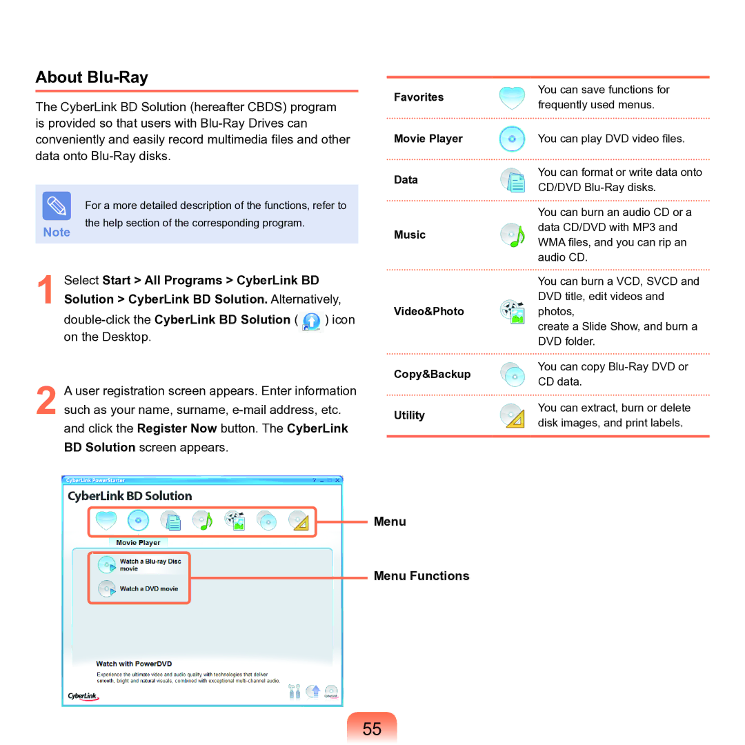 Samsung M60 manual About Blu-Ray 