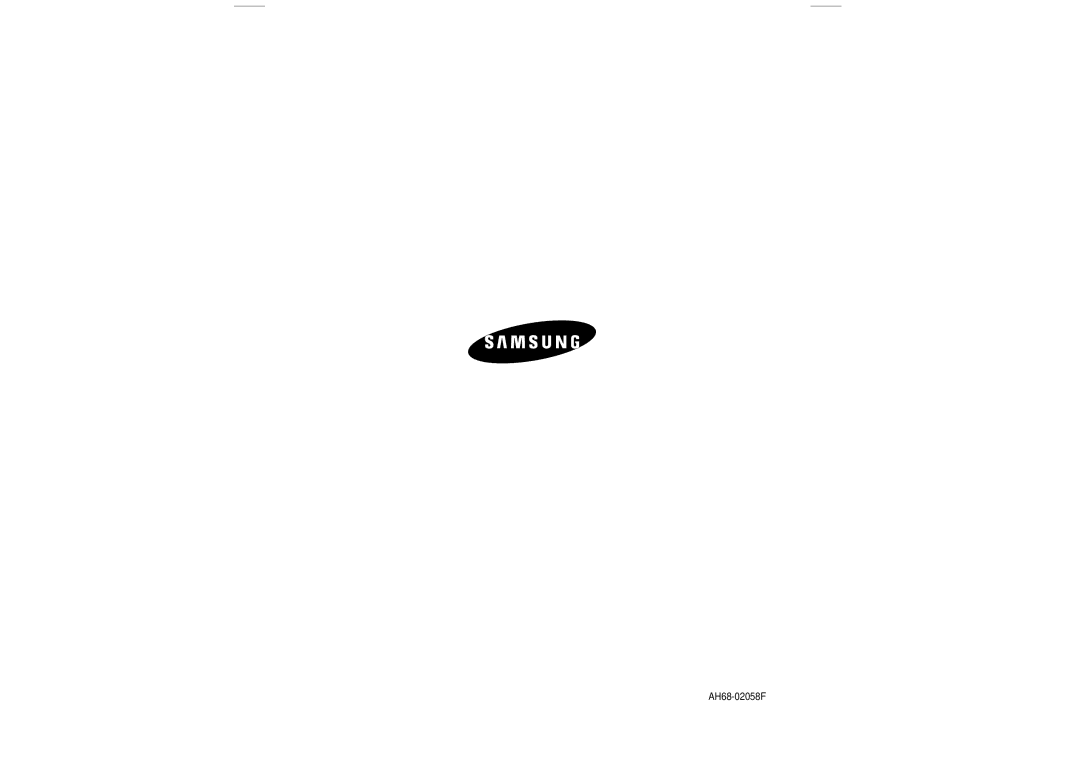 Samsung MAX-A66R/EDC manual AH68-02058F 