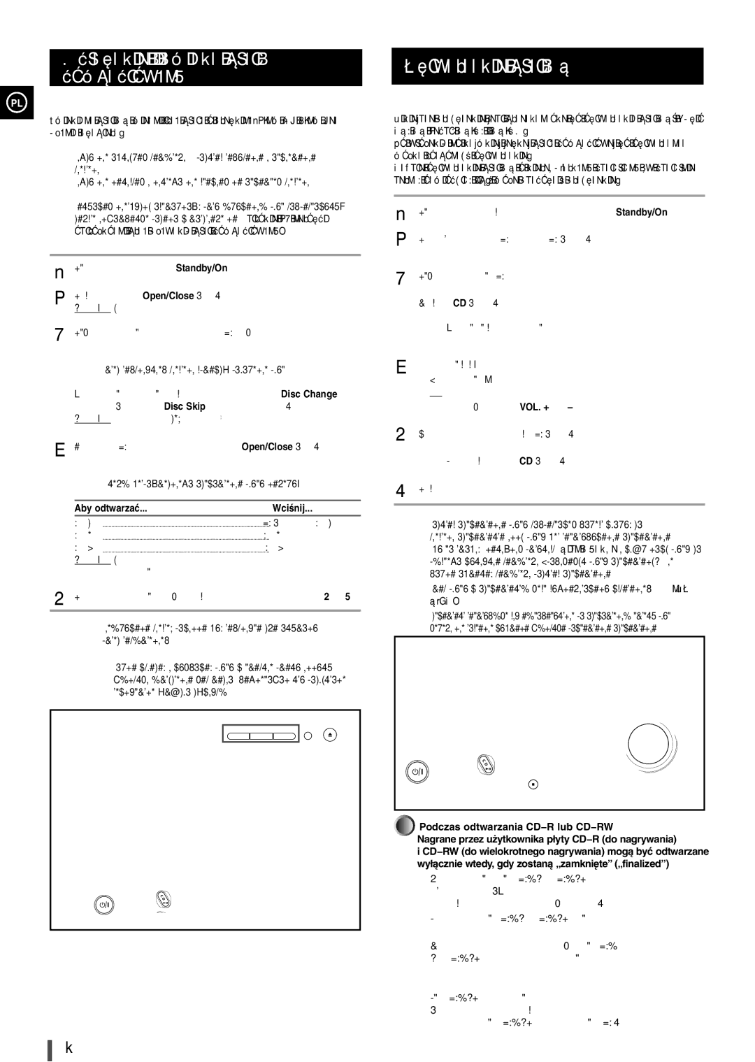 Samsung MAX-B420, B450 manual Odtwarzanie p³yt CD, Wk³adanie i zmiana p³yt kompaktowych, Aby odtwarzać Wciśnij 