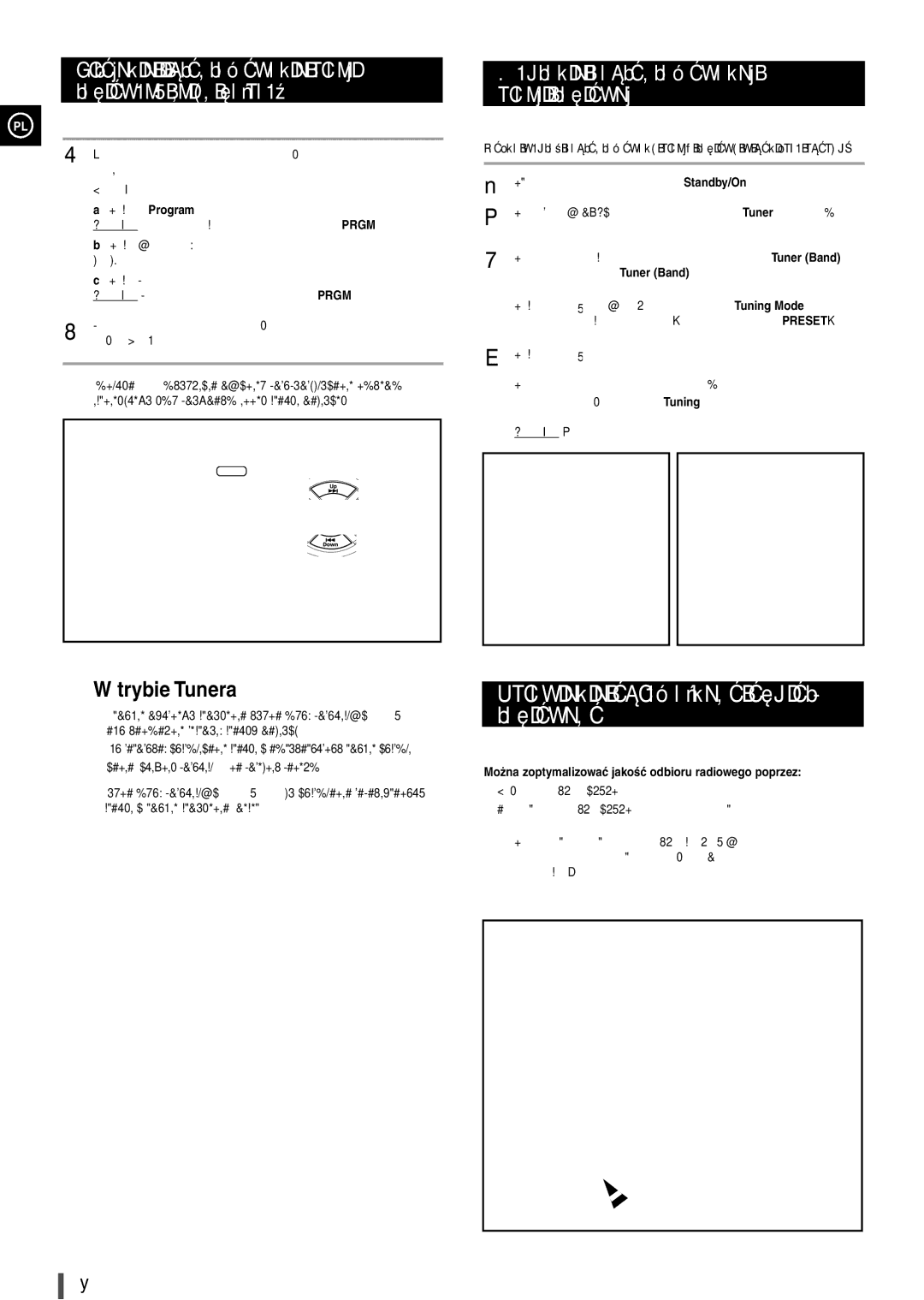 Samsung MAX-B420, B450 manual Ustawienie optymalnego odbioru radiowego, Wciśnij Program, Wciśńij 