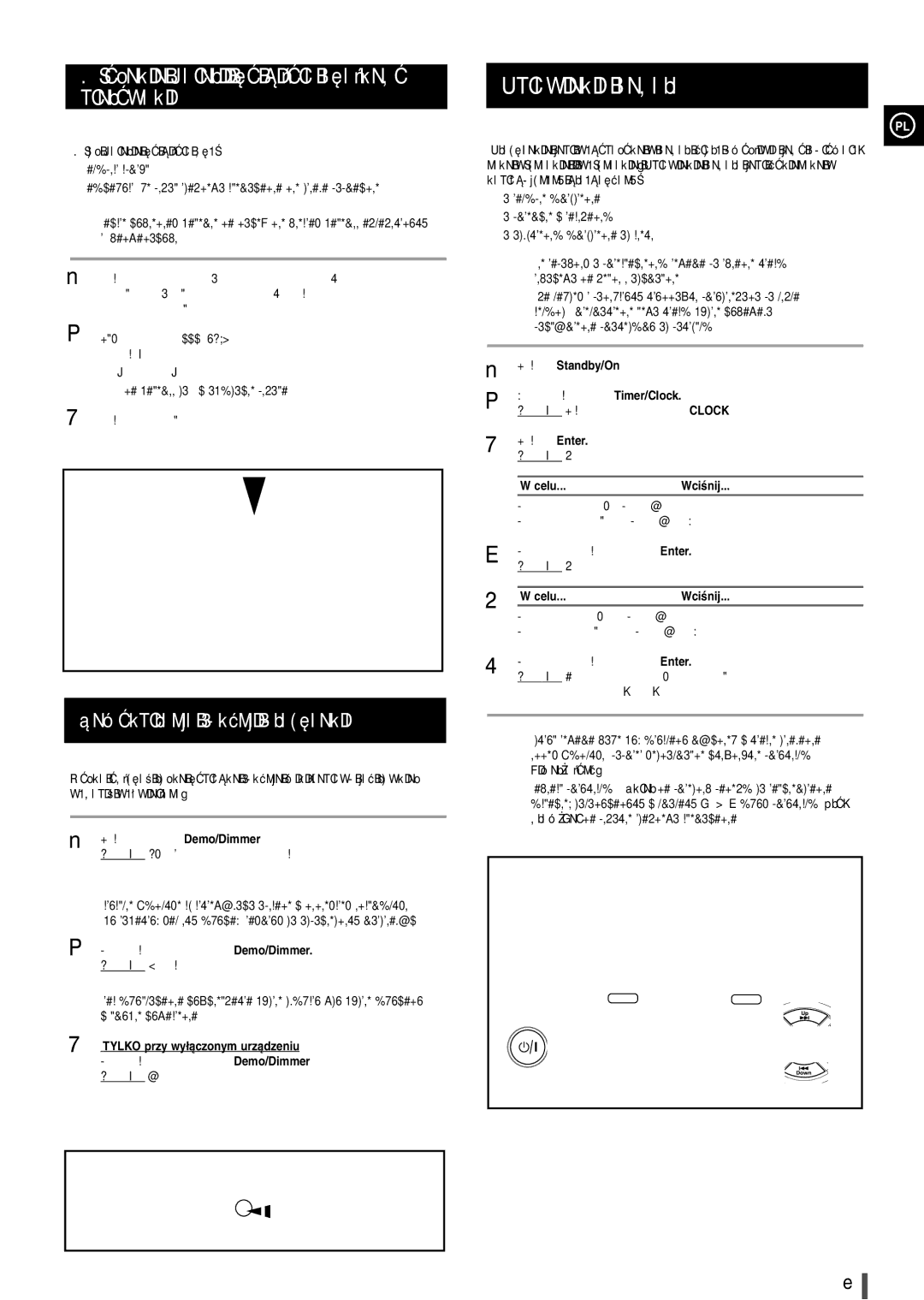 Samsung B450, MAX-B420 manual Ustawienia zegara, ³o¿enie baterii do pilota zdalnego sterowania 