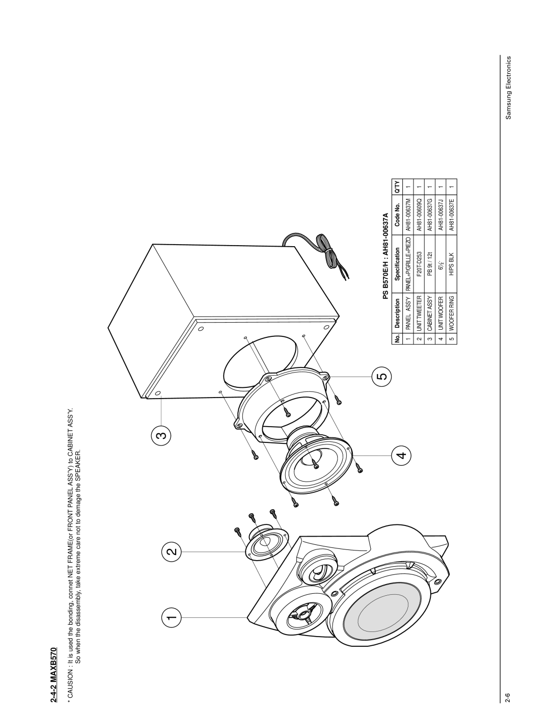 Samsung MAX-B550 service manual MAXB570, Hips BLK 