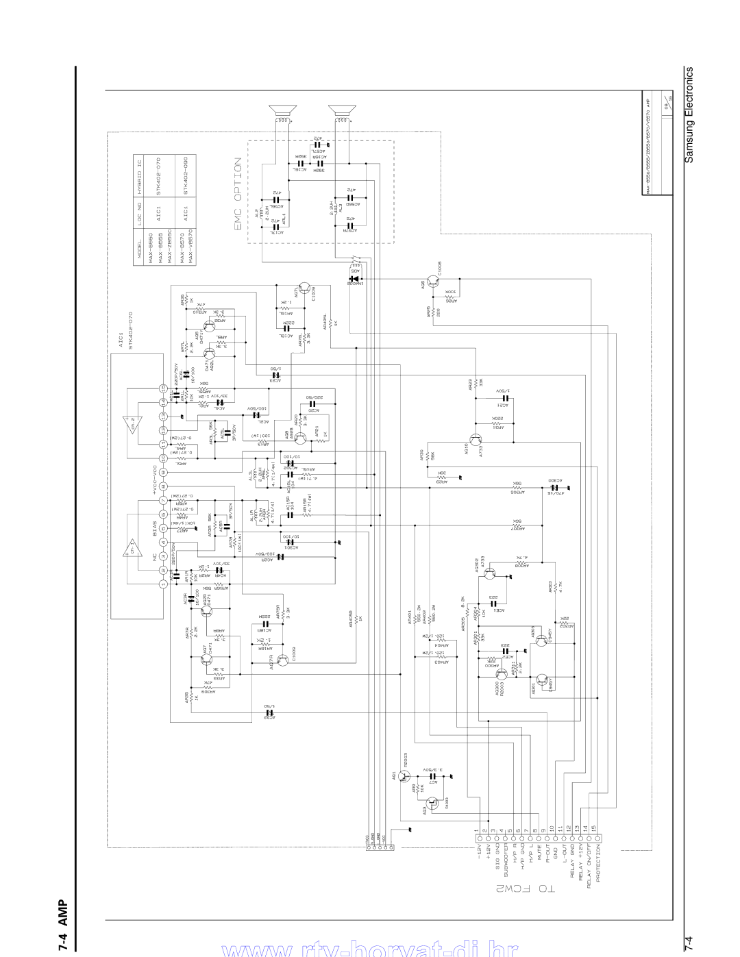 Samsung MAX-B550 service manual Amp 