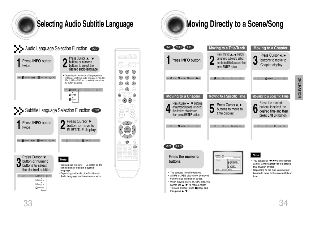 Samsung MAX-DX79, MAX-DX75, MAX-DX76 instruction manual 1Press Info button, Press the numeric buttons 