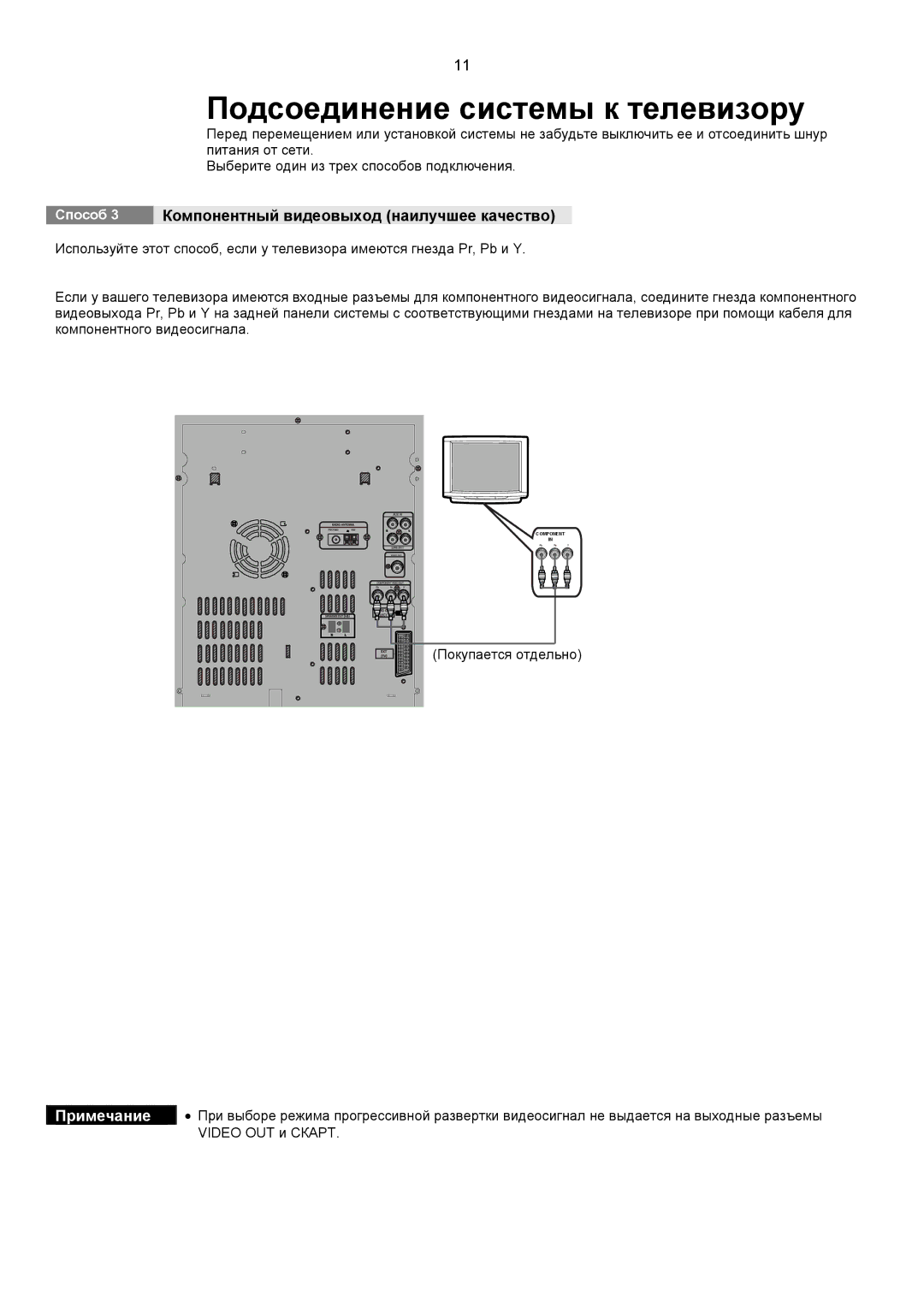 Samsung MAX-KC650Q/XFO manual Компонентный видеовыход наилучшее качество 