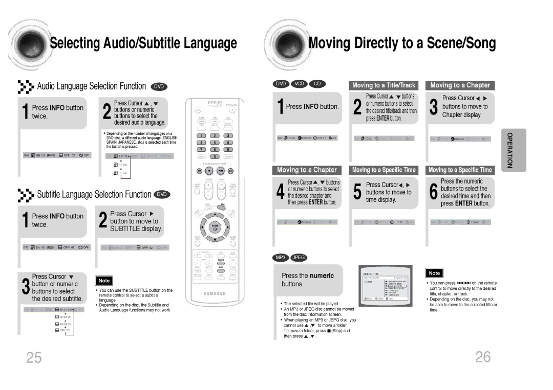 Samsung MAX-KC650Q/XFO manual Press Info button twice, 1Press Info button, Press the numeric buttons 