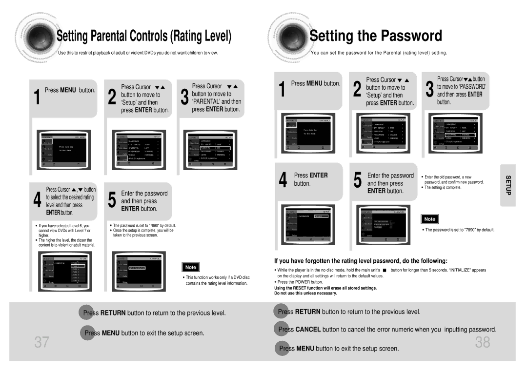 Samsung MAX-KT55Q/XFU manual Setting the Password, Enter the password Then press Enter button 