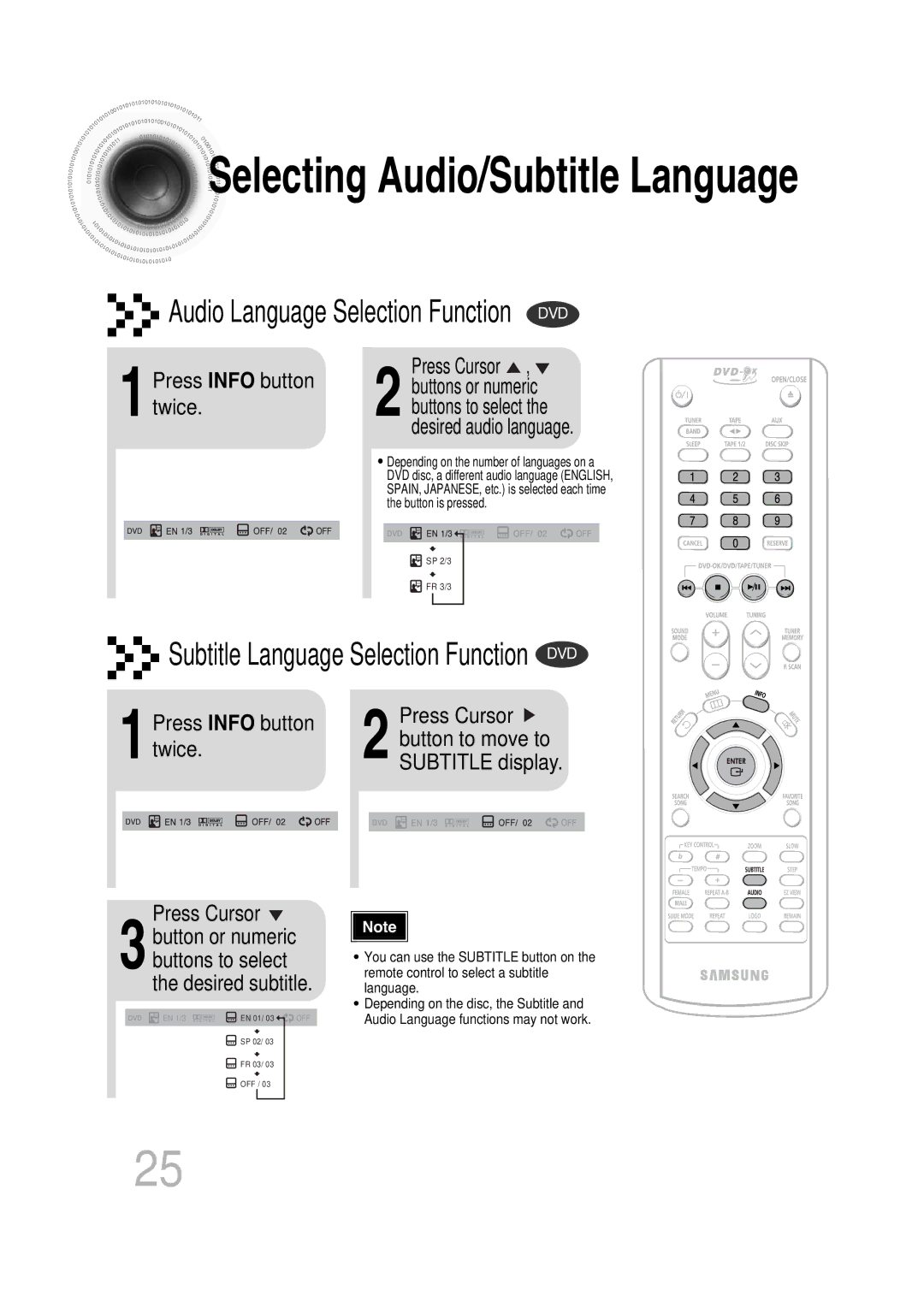 Samsung MAX-KT85Q/XFU manual Press Info button twice, Press Info button Press Cursor Button to move to Twice 