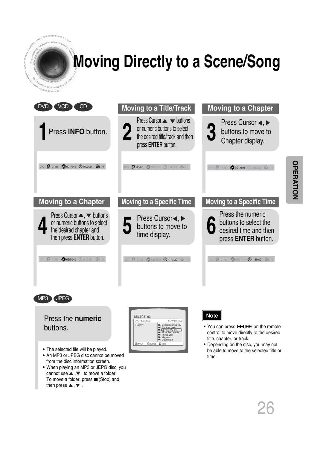 Samsung MAX-KT85Q/XFU manual Press the numeric, Press Cursor 