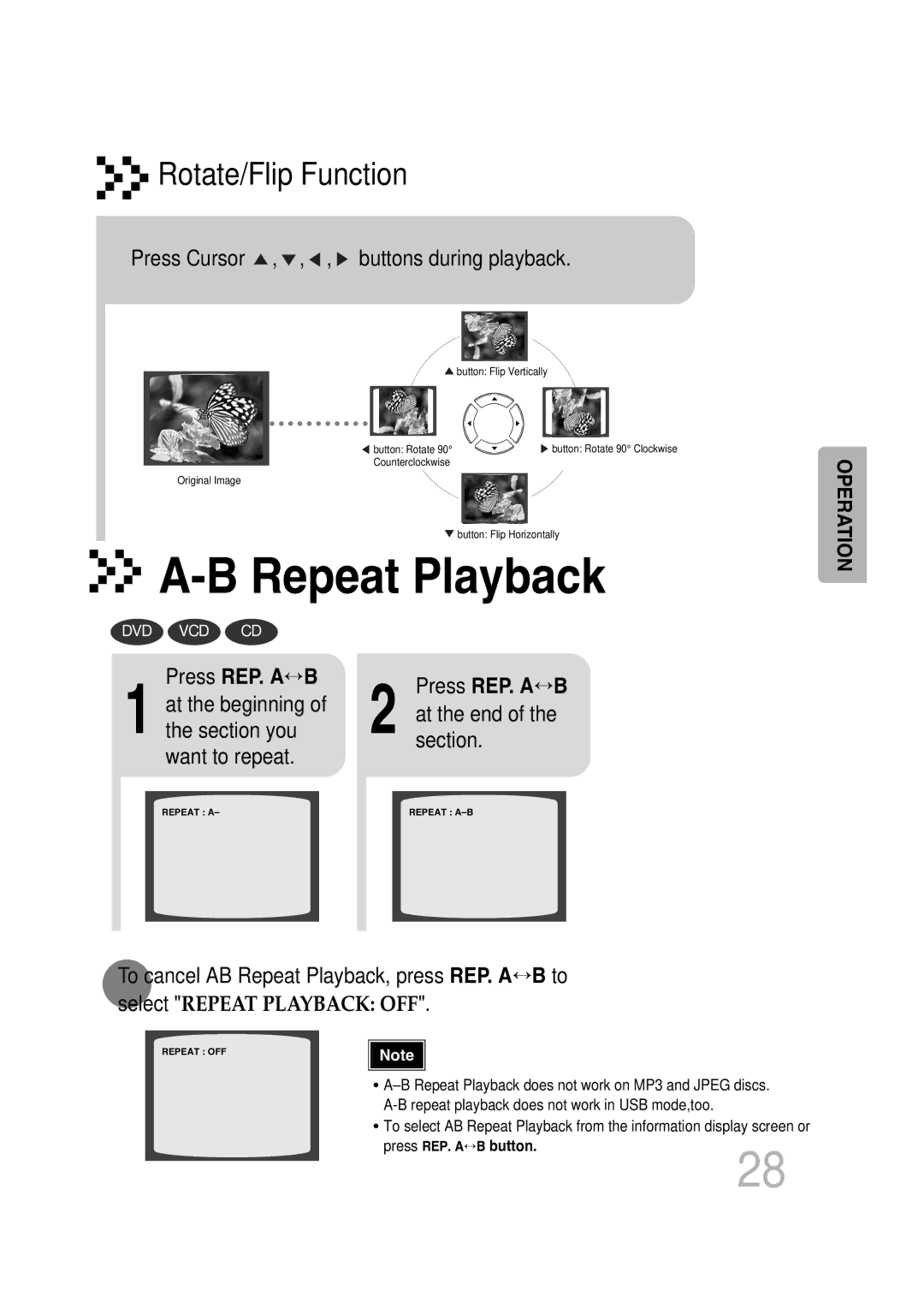 Samsung MAX-KT85Q/XFU manual Press Cursor , , , buttons during playback, Press REP. a ↔ B, Want to repeat 