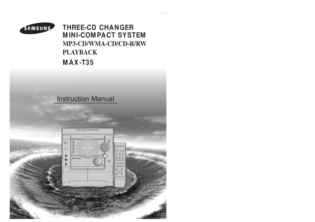 Samsung MAX-T35 instruction manual THREE-CD Changer MINI-COMPACT System 