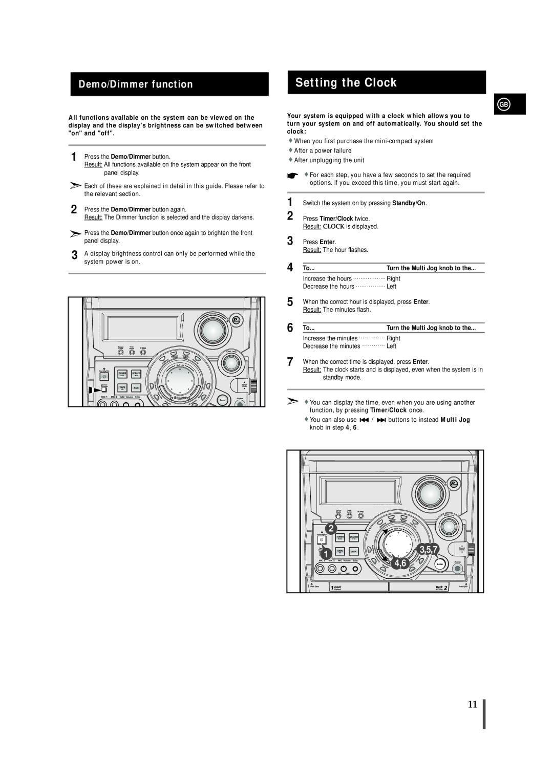 Samsung AH68-01145B, MAX-VB550 instruction manual Setting the Clock 