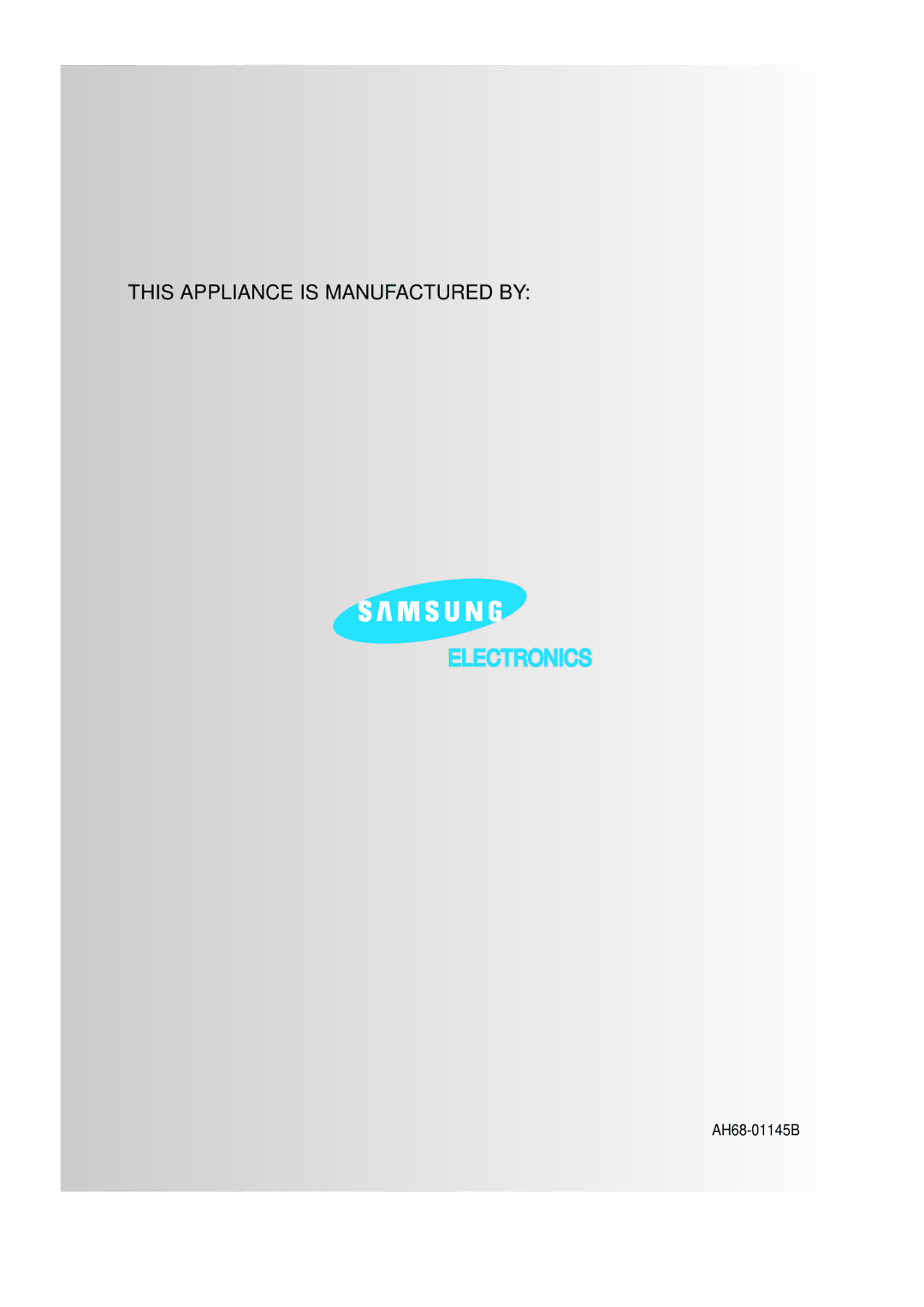 Samsung AH68-01145B, MAX-VB550 instruction manual Electronics 