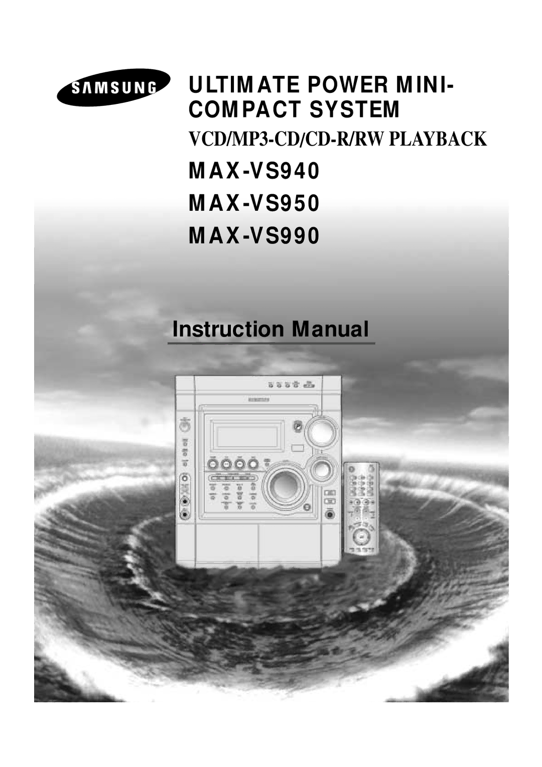 Samsung MAX-VS990, MAX-VS950, MAX-VS940 instruction manual Ultimate Power MINI- Compact System 