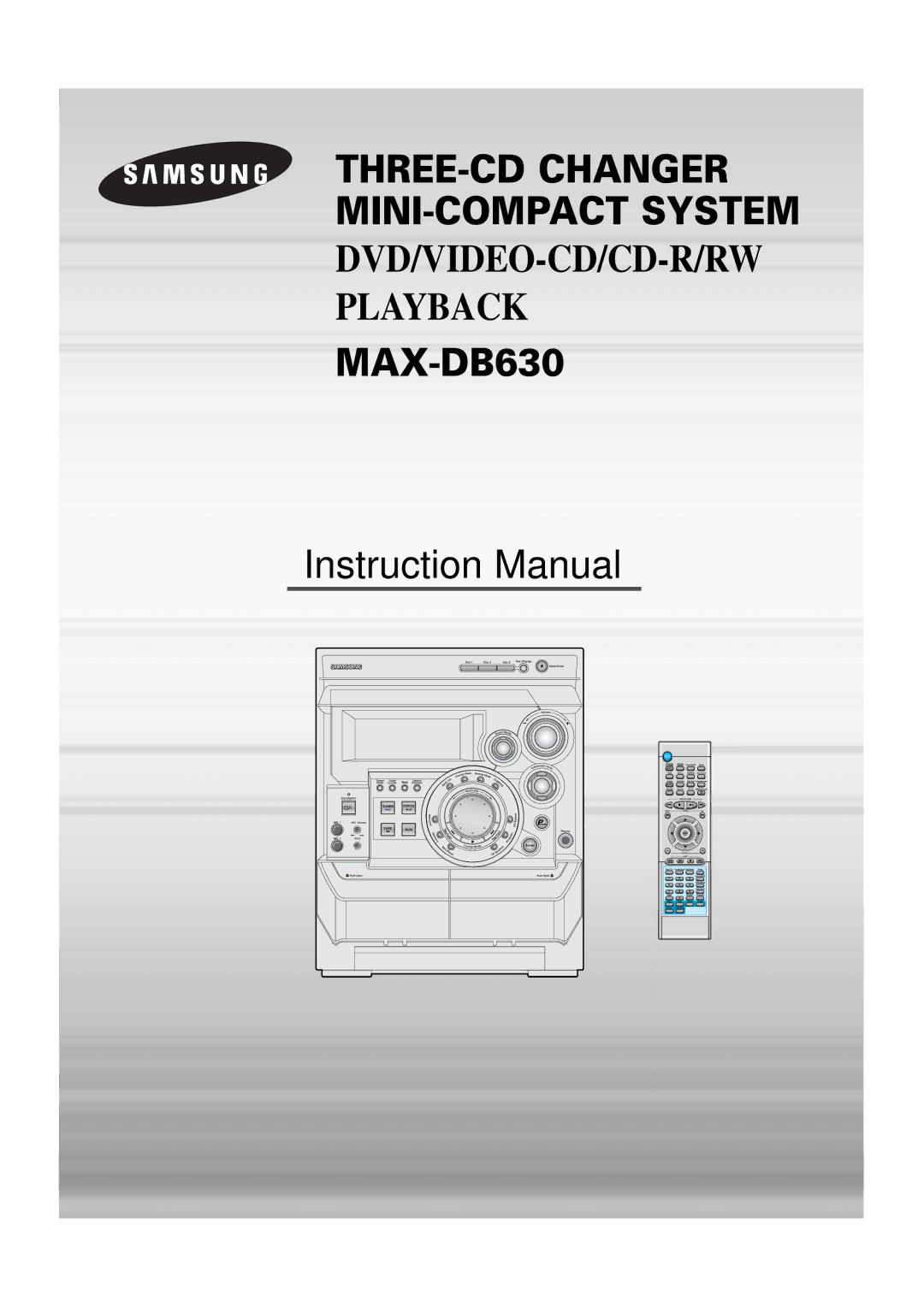 Samsung MAXDB630FH/UMG manual MAX-DB630 