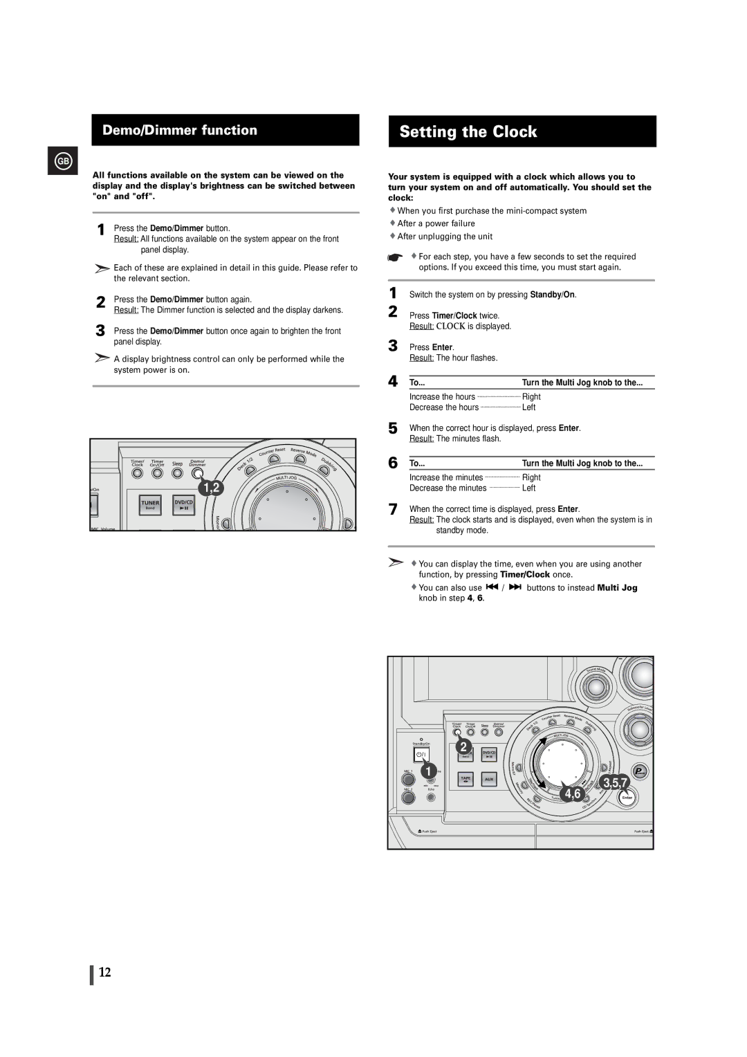 Samsung MAXDB630FH/UMG manual Setting the Clock 