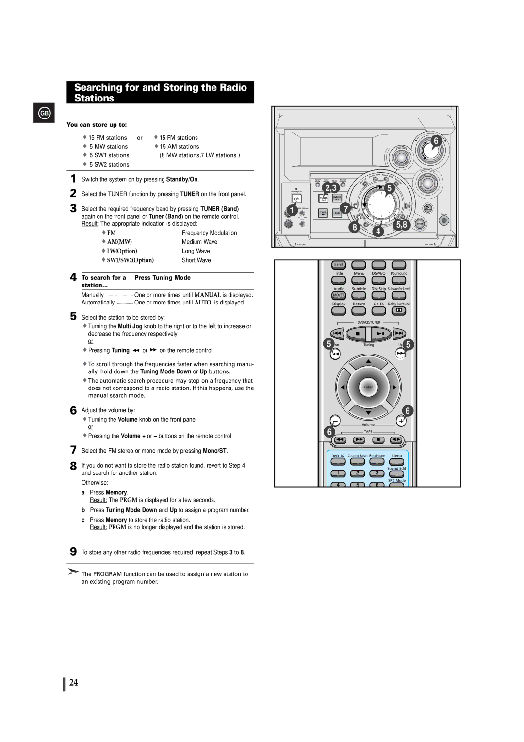 Samsung MAXDB630FH/UMG manual Press Memory 