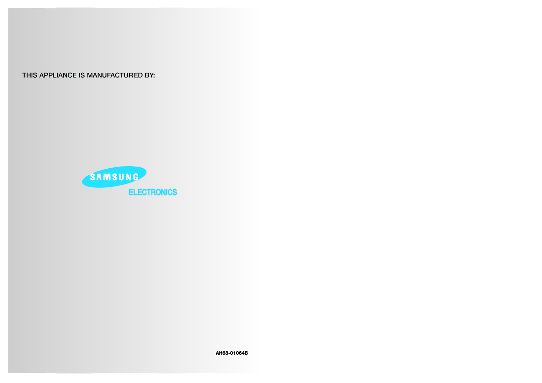 Samsung MAXDL44RH/ELS, MAXDL44RH/XEF manual AH68-01064B 