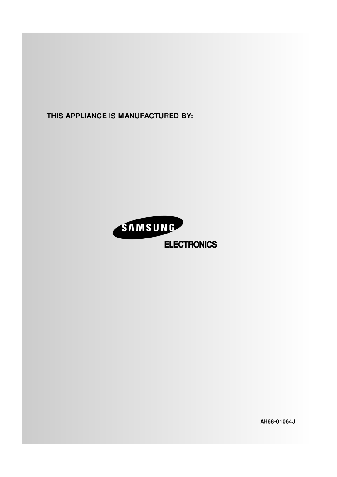 Samsung MAXDS530FH/XSG, MAXDS530FH/HAO, MAXDS530FH/UMG, MAXDS530RH/ELS manual AH68-01064J 