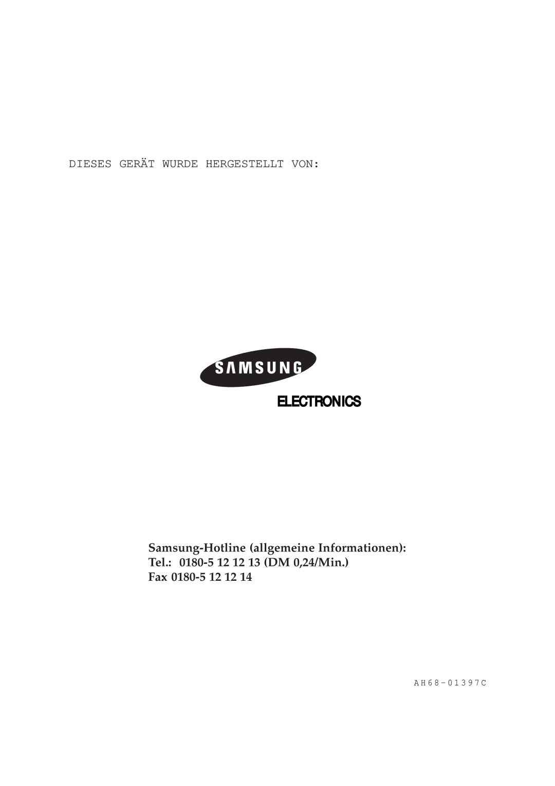 Samsung MAXJ530RH/EDC manual Electronics 