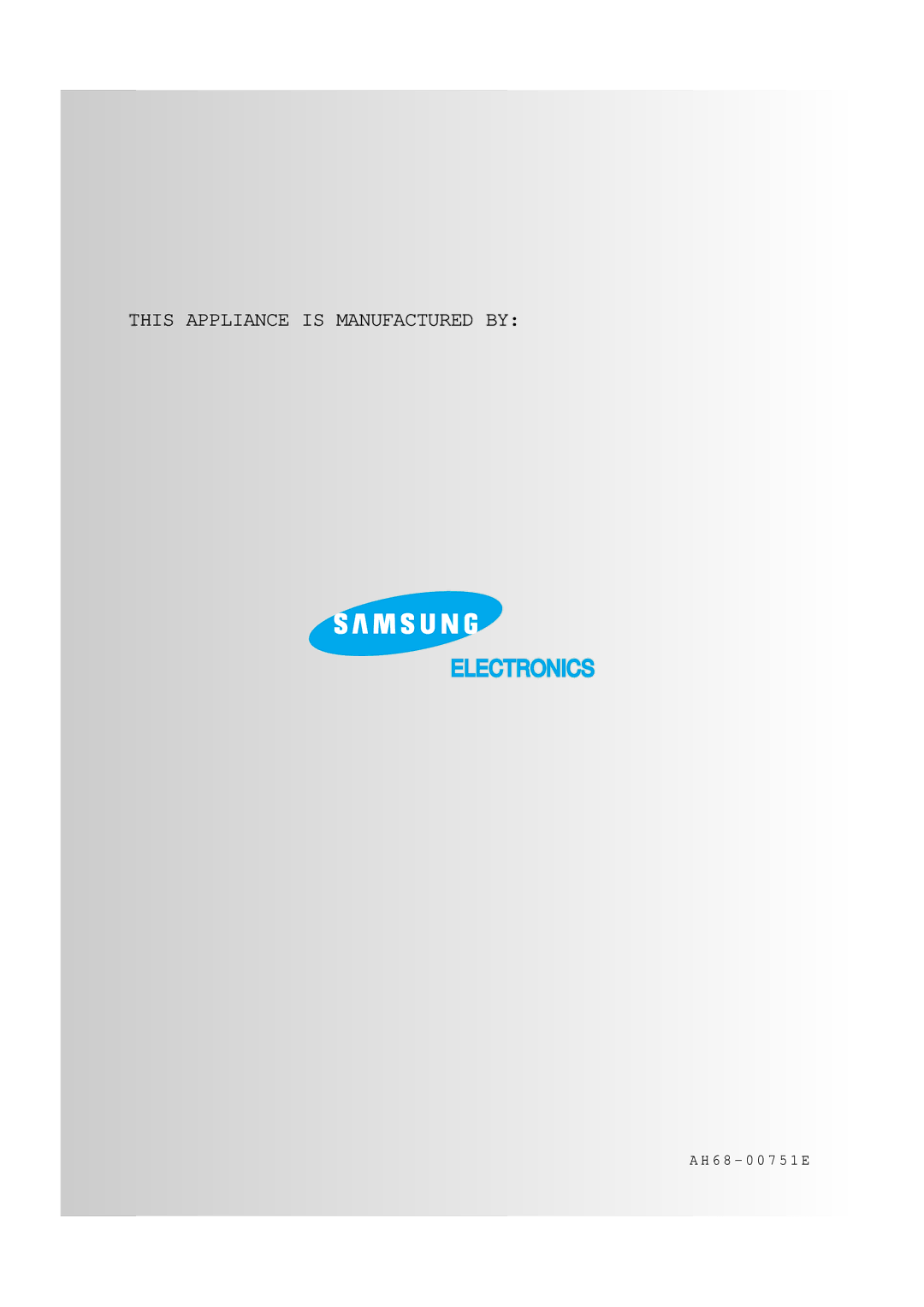 Samsung MAXL45FH/UMG manual Electronics 