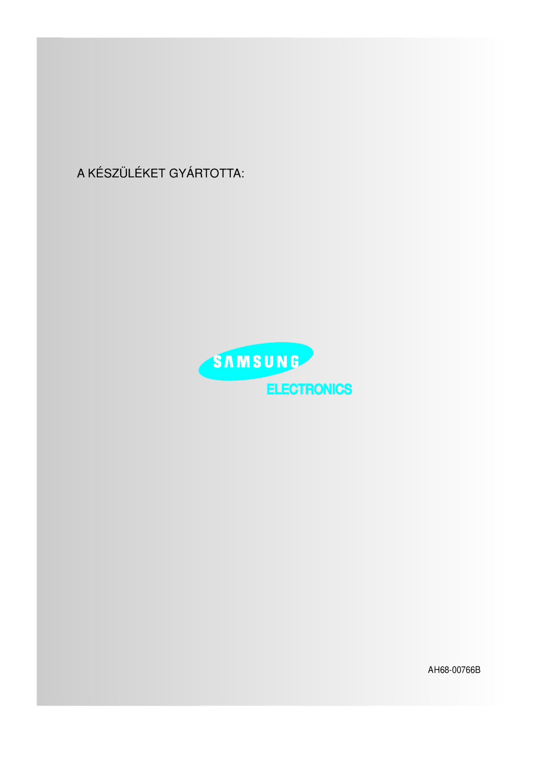 Samsung MAXL65RH/ELS manual Electronics 